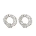 Balenciaga Mega rhinestone-embellished hoop earrings - Silver
