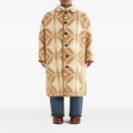 ETRO geometric-pattern wool jacquard coat - Neutrals