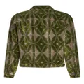 ETRO velvet-effect jacquard jacket - Green
