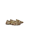 Tory Burch Ballet zebra-print loafers - Brown