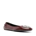 Tory Burch Claire leather ballerina shoes - Red