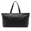 Love Moschino logo-plaque quilted tote bag - Black