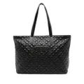 Love Moschino logo-plaque quilted tote bag - Black