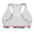 Moschino logo-tape sports bra - Grey