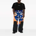 adidas by Stella McCartney abstract-print panelled track pants - Blue