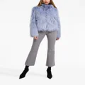 Unreal Fur faux-fur long-sleeve jacket - Blue
