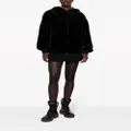 Emporio Armani faux-fur reversible hooded jacket - Black