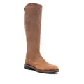 Alberto Fasciani zipped leather knee-length boots - Brown