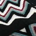 Missoni chevron-knit wool scarf - Black