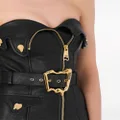Moschino strapless leather minidress - Black