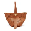 Jil Sander medium Twisted Hobo floral-cut leather bag - Brown