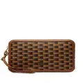 Bally Pennant leather clutch bag - Brown