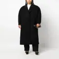 Alexander McQueen single-breasted wool-blend coat - Black