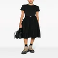 Moncler crystal-embellished A-line dress - Black