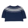Tartine Et Chocolat intarsia-knit wool jumper - Blue