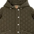 Burberry quilted hooded coat - Green