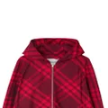 Burberry check-pattern hooded jacket - Pink