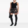 Dion Lee graphic-print denim miniskirt - Black