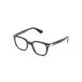 Persol logo-print square-frame glasses - Black