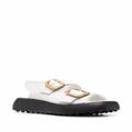 Tod's buckled leather sandals - White