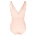Lisa Marie Fernandez belted V-neck swimsuit - Pink