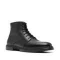 Tommy Hilfiger lace-up leather boots - Black