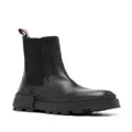Tommy Hilfiger round-toe leather ankle boots - Black