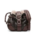 Blumarine leather belt-embellished bucket bag - Brown