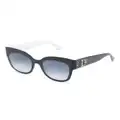 Dsquared2 Eyewear logo-plaque butterfly-frame sunglasses - Black