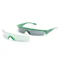 Emporio Armani rectangle-frame interchangeable-lenses sunglasses - Green
