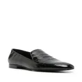 Versace crocodile-effect leather loafers - Black