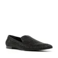 Versace crystal-embellished satin loafers - Black