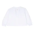 Douuod Kids ruched-trim cotton top - White