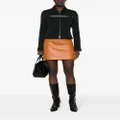 Versace Medusa-embellished leather miniskirt - Brown