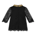 Dolce & Gabbana Kids long-sleeve lace dress - Black