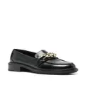Tommy Hilfiger 30mm chain-trim leather loafers - Black