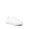 Marni logo-debossed tonal leather sneakers - White