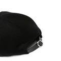 Jil Sander logo-embroidered cashmere cap - Black