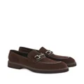 Ferragamo Gancini-buckle leather loafers - Brown