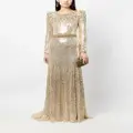 Jenny Packham Georgia sequin-embellished gown - Neutrals