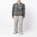 izzue logo-embroidered panelled track pants - Grey
