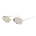 Giorgio Armani matte round-frame sunglasses - Silver
