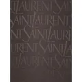 Saint Laurent logo-jacquard silk-blend scarf - Brown