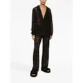 Dolce & Gabbana lace-panelling semi-sheer trousers - Black