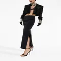 Dolce & Gabbana velvet-effect cropped blazer - Black