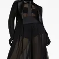 Dolce & Gabbana shawl-lapel long-sleeve dress - Black