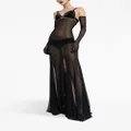 Dolce & Gabbana semi-sheer open-back nightdress - Black