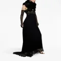 Dolce & Gabbana lace-detail silk-blend dress - Black