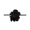Dolce & Gabbana floral-appliqué silk-blend tie - Black