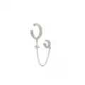 Dolce & Gabbana logo-lettering crystal-embellished earrings - Silver